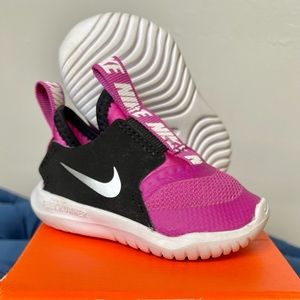 Nike Flex Runner Toddler Fuchsia Silver 4c EUC In Box - Worn Twice